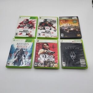 Microsoft‎ Xbox 360 Assorted Games Lot of 6 Football Assassins Creed Untested